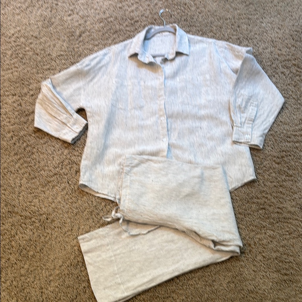 Threads Linen Pinstripe Set